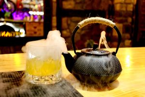 we serve serve several dry iced cocktails at Donald Watson's Vegan Bar in Leicester