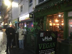   at Donald Watson's Vegan Bar in Leicester