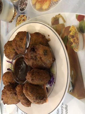 Onion bahji  at Pinch Of Spice in Picton