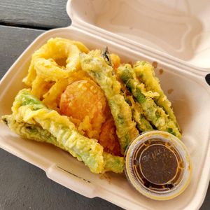 Tempura Veggies at Let's Roll in Portland