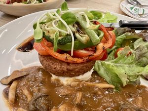 Vegan Hamburg steak  at Salad Factory - The Promenade in Bangkok