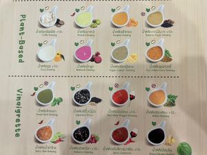 Salad dressing selections  at Salad Factory - The Promenade in Bangkok
