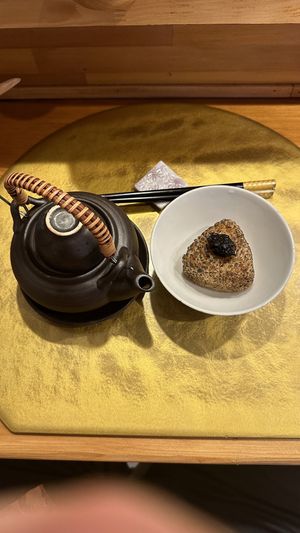 Broiled rice with broth  at Vegan Izakaya NIJIYA 虹屋 in Kyoto