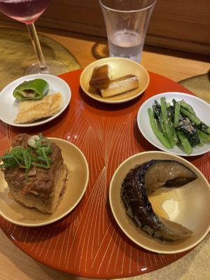 Assorted obanzai   at Vegan Izakaya NIJIYA 虹屋 in Kyoto