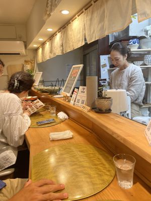 Bar counter inside  at Vegan Izakaya NIJIYA 虹屋 in Kyoto