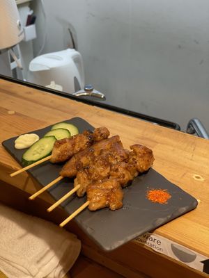 Yakitori  at Vegan Izakaya NIJIYA 虹屋 in Kyoto