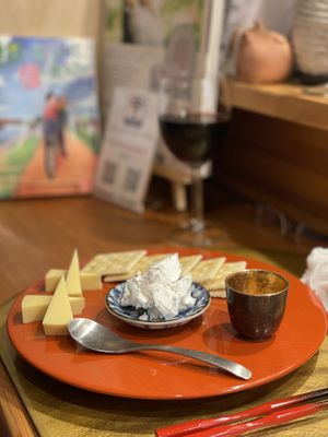 Vegan cheese plate   at Vegan Izakaya NIJIYA 虹屋 in Kyoto