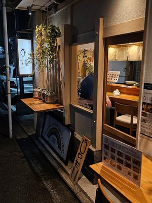 it's pretty small!! (prepare urself mentally for interaction if you're introverted 😅) at Vegan Izakaya NIJIYA 虹屋 in Kyoto