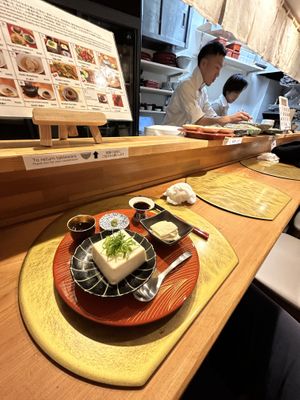 Tofu and yuba  at Vegan Izakaya NIJIYA 虹屋 in Kyoto