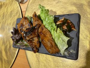 Yakiniku- my favorite of the menu   at Vegan Izakaya NIJIYA 虹屋 in Kyoto