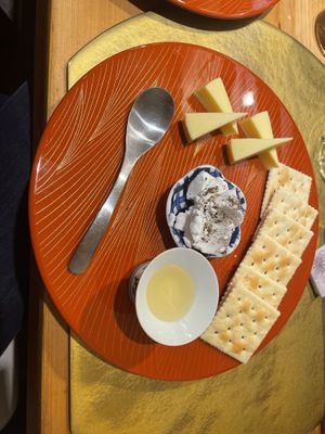 Cheese plate! Hard to believe is vegan.  at Vegan Izakaya NIJIYA 虹屋 in Kyoto