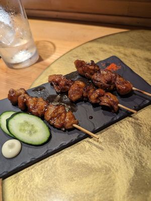 My second plate of yakitori at Vegan Izakaya NIJIYA 虹屋 in Kyoto