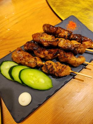 Yakitori was mindblowing at Vegan Izakaya NIJIYA 虹屋 in Kyoto