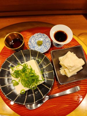 Tofu and Yuba set. Tofu hits differently in Kyoto at Vegan Izakaya NIJIYA 虹屋 in Kyoto