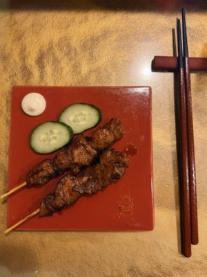 Soy meat Yakitori   at Vegan Izakaya NIJIYA 虹屋 in Kyoto
