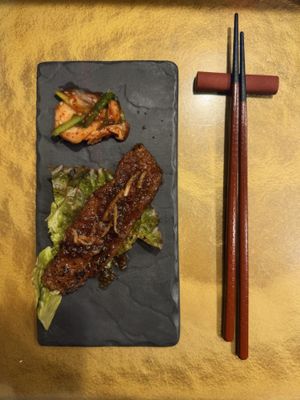 Soy meat yakiniku  at Vegan Izakaya NIJIYA 虹屋 in Kyoto