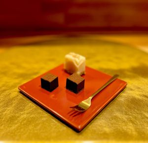 Chocolate Yokan and Cheesecakee  at Vegan Izakaya NIJIYA 虹屋 in Kyoto