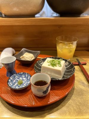 Tofu and tofu skin  at Vegan Izakaya NIJIYA 虹屋 in Kyoto