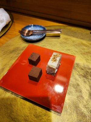 Go for the "cheesecake". Trust me. at Vegan Izakaya NIJIYA 虹屋 in Kyoto