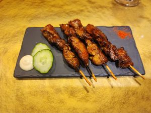 Yakitori at Vegan Izakaya NIJIYA 虹屋 in Kyoto