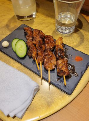 Yakitori - insane! #Veganuary at Vegan Izakaya NIJIYA 虹屋 in Kyoto