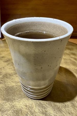 Hot barley tea  at Vegan Izakaya NIJIYA 虹屋 in Kyoto