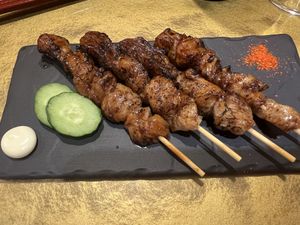 Yakitori  at Vegan Izakaya NIJIYA 虹屋 in Kyoto