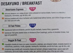 Menu 3 of 15, March 2023 at Bowl Acai Bar in Puerto Ayora