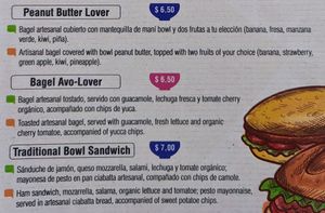 Menu 8 of 15, March 2023 at Bowl Acai Bar in Puerto Ayora