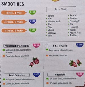 Menu 10 of 15, March 2023 at Bowl Acai Bar in Puerto Ayora