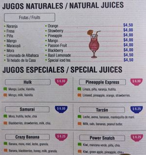 Menu 11 of 15, March 2023 at Bowl Acai Bar in Puerto Ayora