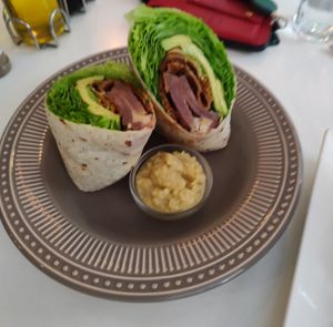 Soy wrap at Bowl Acai Bar in Puerto Ayora