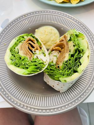 Soy Meat Vegan Wrap  at Bowl Acai Bar in Puerto Ayora