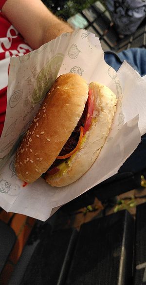 vegan burger at Veganland in Duisburg