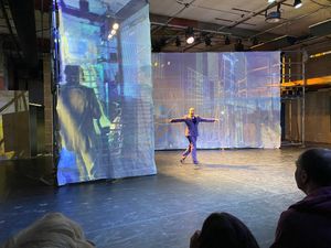 On stage theatre De Sloot annex De Sering food kitchen Test table at De Sering in Amsterdam