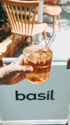Black and Orange Ice Tea  at basil in Ankara