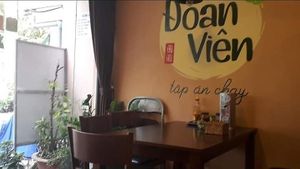 Inside the small restaurant at Doan Vien in Ho Chi Minh City