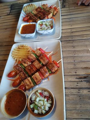 Grilled Tofu with sate sauce at SweetSoul Lanta in Krabi