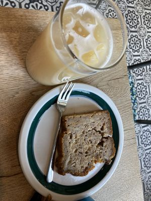 Darjeeling iced tea and banana bread  at No Panic in Vienna