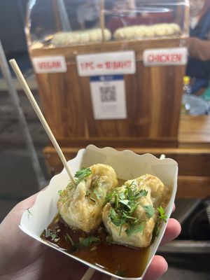 Vegan dumplings!  at The Dumpling - Food Stall in Pai
