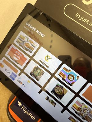 Ordering touch screen if you don't use your phone   at Colossal Vegan - Cloud Kitchen in Belleville
