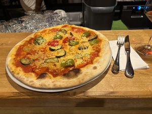 Vegan pizzaa  at The Italian Frankfurt in Frankfurt