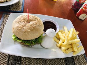 Vegan Burger  at Butterfly Paradise  in Siem Reap