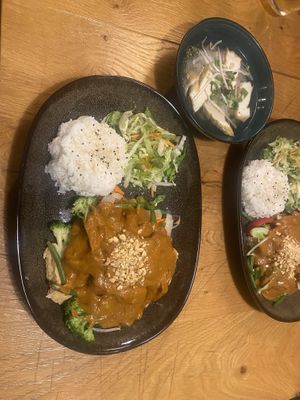 Peanut tofu and pho (starter)  at Le & Vi in Bielefeld