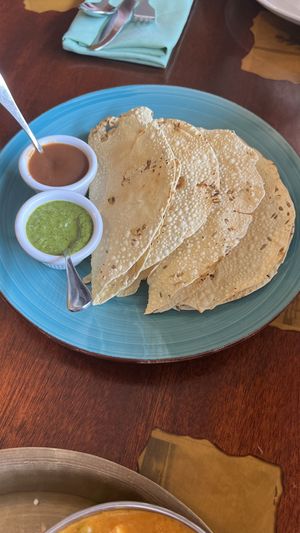 Lentil based crackers as a gluten free option   at Himalayan Restaurant & Bar in Coos Bay