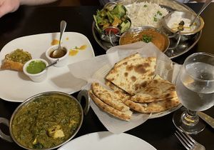 Tofu saag.  at Himalayan Restaurant & Bar in Coos Bay