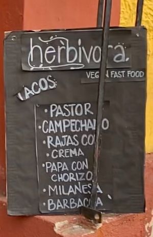 Cute, unassuming hole in the wall taqueria😄 at Herbívora in Oaxaca