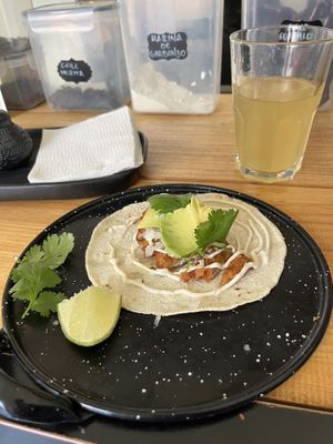 Taco milanesa   at Herbívora in Oaxaca