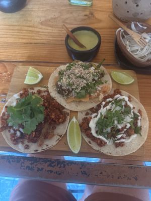 Tacos!! at Herbívora in Oaxaca