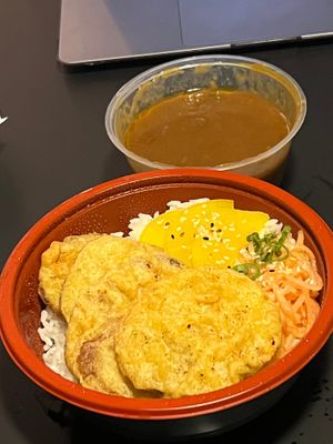 Sweet potato katsu curry with sauce in the side. Really tasty and filling at Sushi & More in North West London